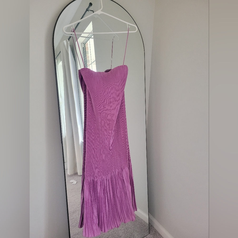 Abercrombie & Fitch Lilac Pleated Dress - Picture 4 of 8
